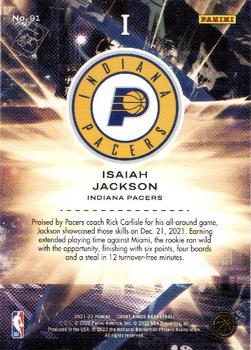 2021-22 Panini Court Kings #91 Isaiah Jackson Back