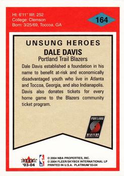 2003-04 Fleer Platinum #164 Dale Davis Back