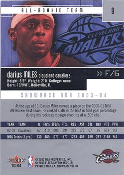 2003-04 Fleer Showcase #9 Darius Miles Back