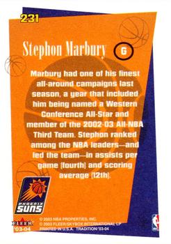 2003-04 Fleer Tradition #231 Stephon Marbury Back