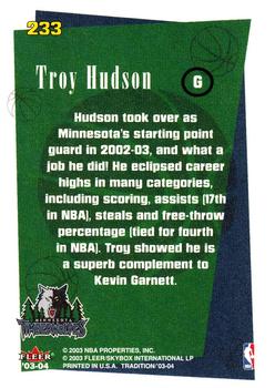 2003-04 Fleer Tradition #233 Troy Hudson Back