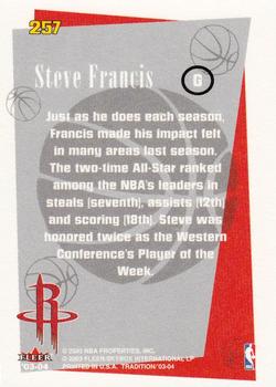 2003-04 Fleer Tradition #257 Steve Francis Back