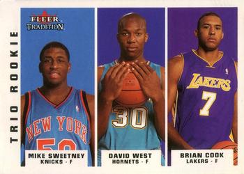 2003-04 Fleer Tradition #294 Mike Sweetney / David West / Brian Cook Front