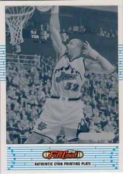 2006-07 Topps Full Court - Framed Press Plates Cyan #84 Karl Malone Front