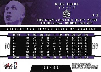 2003-04 Hoops Hot Prospects #2 Mike Bibby Back