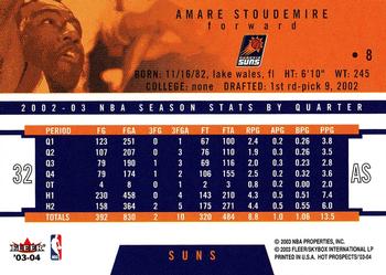 2003-04 Hoops Hot Prospects #8 Amare Stoudemire Back