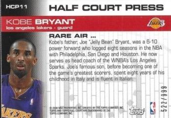 2006-07 Topps Full Court - Half Court Press #HCP11 Kobe Bryant Back