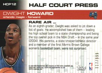 2006-07 Topps Full Court - Half Court Press #HCP12 Dwight Howard Back