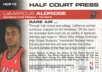 2006-07 Topps Full Court - Half Court Press Relics #HCP15 LaMarcus Aldridge Back