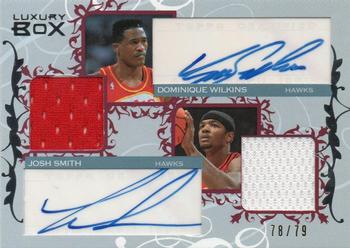 2006-07 Topps Luxury Box - Courtside Relics Autographs Dual #CDAR-SW Dominique Wilkins / Josh Smith Front