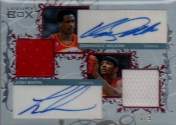 2006-07 Topps Luxury Box - Courtside Relics Autographs Dual Silver #CDAR-SW Dominique Wilkins / Josh Smith Front