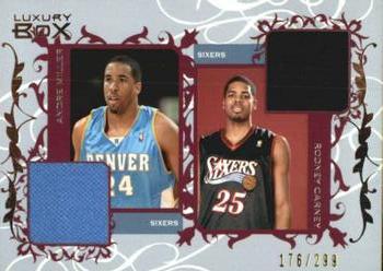 2006-07 Topps Luxury Box - Courtside Relics Dual #CDR-AM Andre Miller / Rodney Carney Front