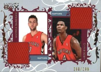 2006-07 Topps Luxury Box - Courtside Relics Dual #CDR-BB Andrea Bargnani / Chris Bosh Front