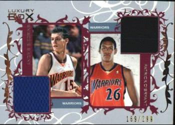 2006-07 Topps Luxury Box - Courtside Relics Dual #CDR-BO Andris Biedrins / Patrick O'Bryant Front