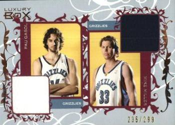 2006-07 Topps Luxury Box - Courtside Relics Dual #CDR-GM Pau Gasol / Mike Miller Front