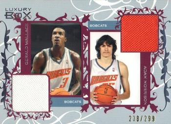2006-07 Topps Luxury Box - Courtside Relics Dual #CDR-WM Gerald Wallace / Adam Morrison Front