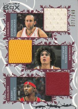 2006-07 Topps Luxury Box - Courtside Relics Triple #CTR-IVH Zydrunas Ilgauskas / Anderson Varejao / Larry Hughes Front