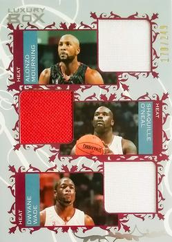 2006-07 Topps Luxury Box - Courtside Relics Triple #CTR-MOW Alonzo Mourning / Shaquille O'Neal / Dwyane Wade Front