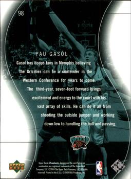 2003-04 SP Authentic #98 Pau Gasol Back