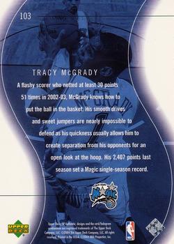 2003-04 SP Authentic #103 Tracy McGrady Back
