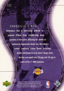 2003-04 SP Authentic #117 Shaquille O'Neal Back