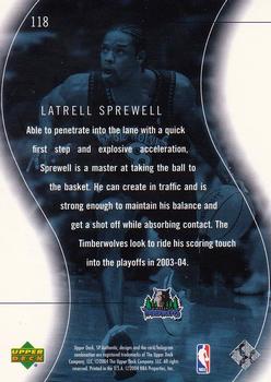 2003-04 SP Authentic #118 Latrell Sprewell Back