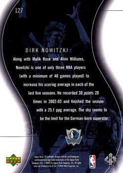 2003-04 SP Authentic #127 Dirk Nowitzki Back
