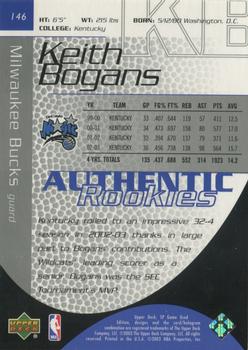 2003-04 SP Game Used #146 Keith Bogans Back