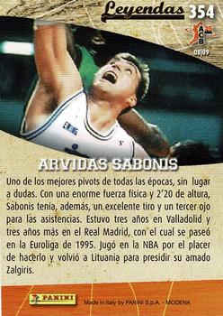 2008-09 Panini ACB #354 Arvydas Sabonis Back