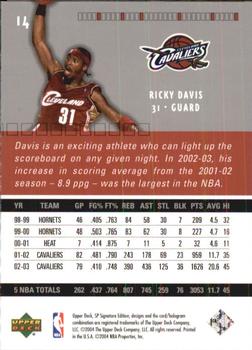 2003-04 SP Signature Edition #14 Ricky Davis Back
