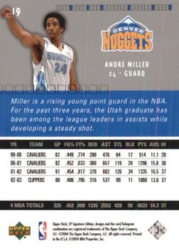 2003-04 SP Signature Edition #19 Andre Miller Back