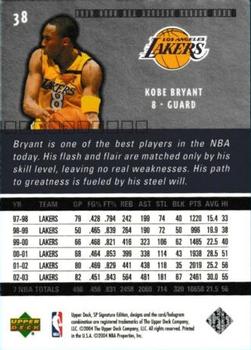 2003-04 SP Signature Edition #38 Kobe Bryant Back