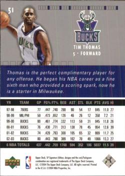 2003-04 SP Signature Edition #51 Tim Thomas Back