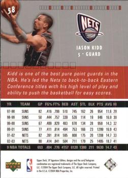2003-04 SP Signature Edition #58 Jason Kidd Back