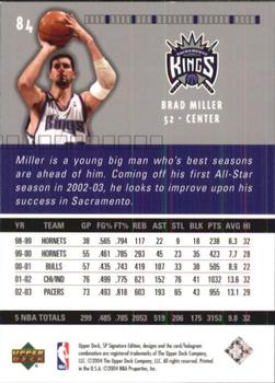2003-04 SP Signature Edition #84 Brad Miller Back