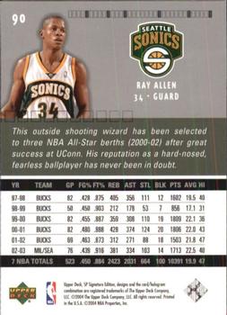 2003-04 SP Signature Edition #90 Ray Allen Back