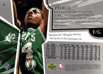 2003-04 SPx #4 Paul Pierce Back