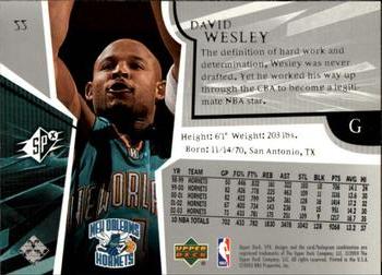 2003-04 SPx #55 David Wesley Back