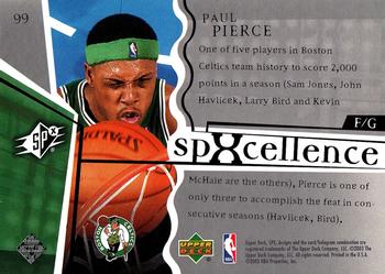 2003-04 SPx #99 Paul Pierce Back