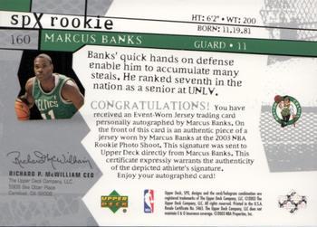 2003-04 SPx #160 Marcus Banks Back