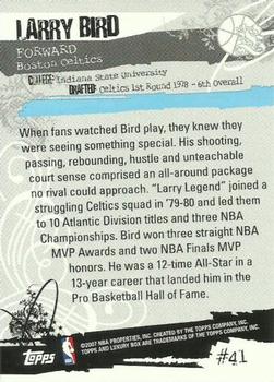 2006-07 Topps Luxury Box - Silver #41 Larry Bird Back