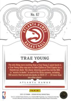 2021-22 Panini Crown Royale #67 Trae Young Back