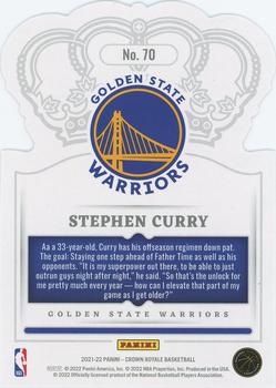 2021-22 Panini Crown Royale #70 Stephen Curry Back