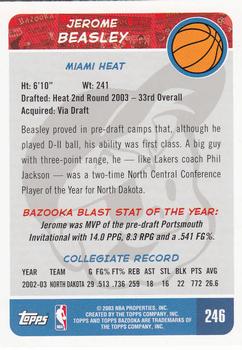 2003-04 Bazooka #246 Jerome Beasley Back