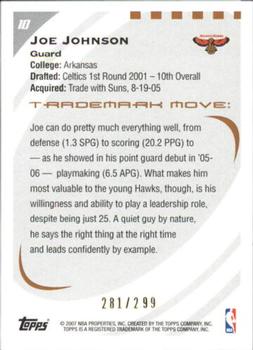2006-07 Topps Trademark Moves - Foil #10 Joe Johnson Back