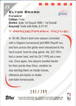 2006-07 Topps Trademark Moves - Foil #23 Elton Brand Back