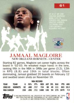2003-04 Topps Pristine #61 Jamaal Magloire Back