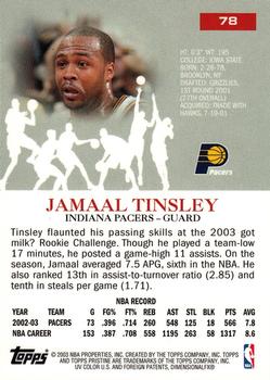 2003-04 Topps Pristine #78 Jamaal Tinsley Back