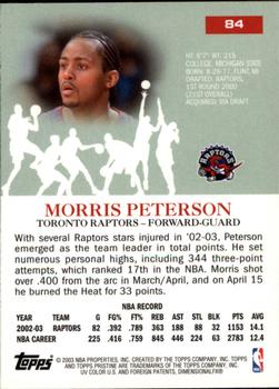 2003-04 Topps Pristine #84 Morris Peterson Back