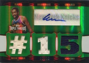 2006-07 Topps Triple Threads - Relics Autographs Emerald #TTRA-46 Earl Monroe Front